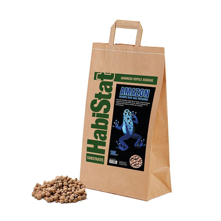HabiStat Amazon Sinking Clay Ball Filtration Substrate – Bioactive Drainage Layer for Reptile Vivariums (10L)
