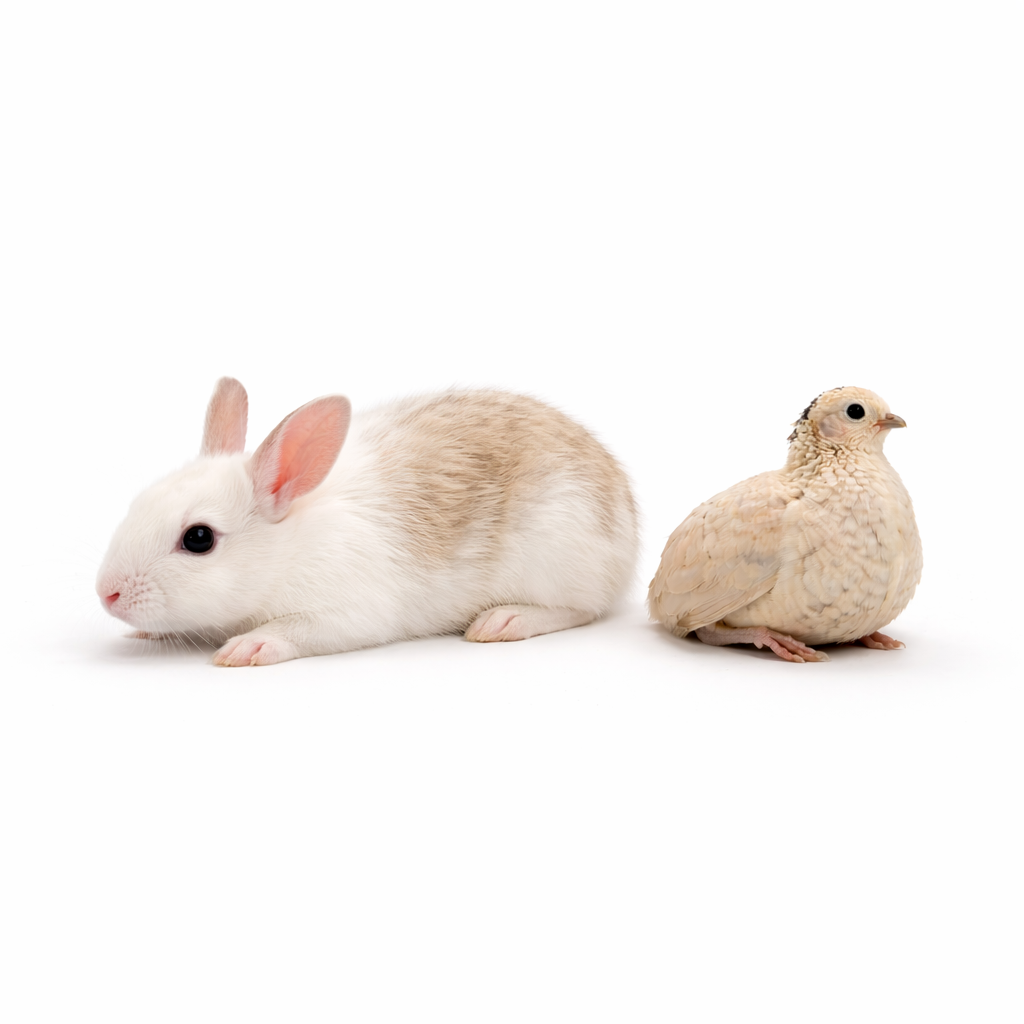 Frozen Rabbits & Quail for Large Predators