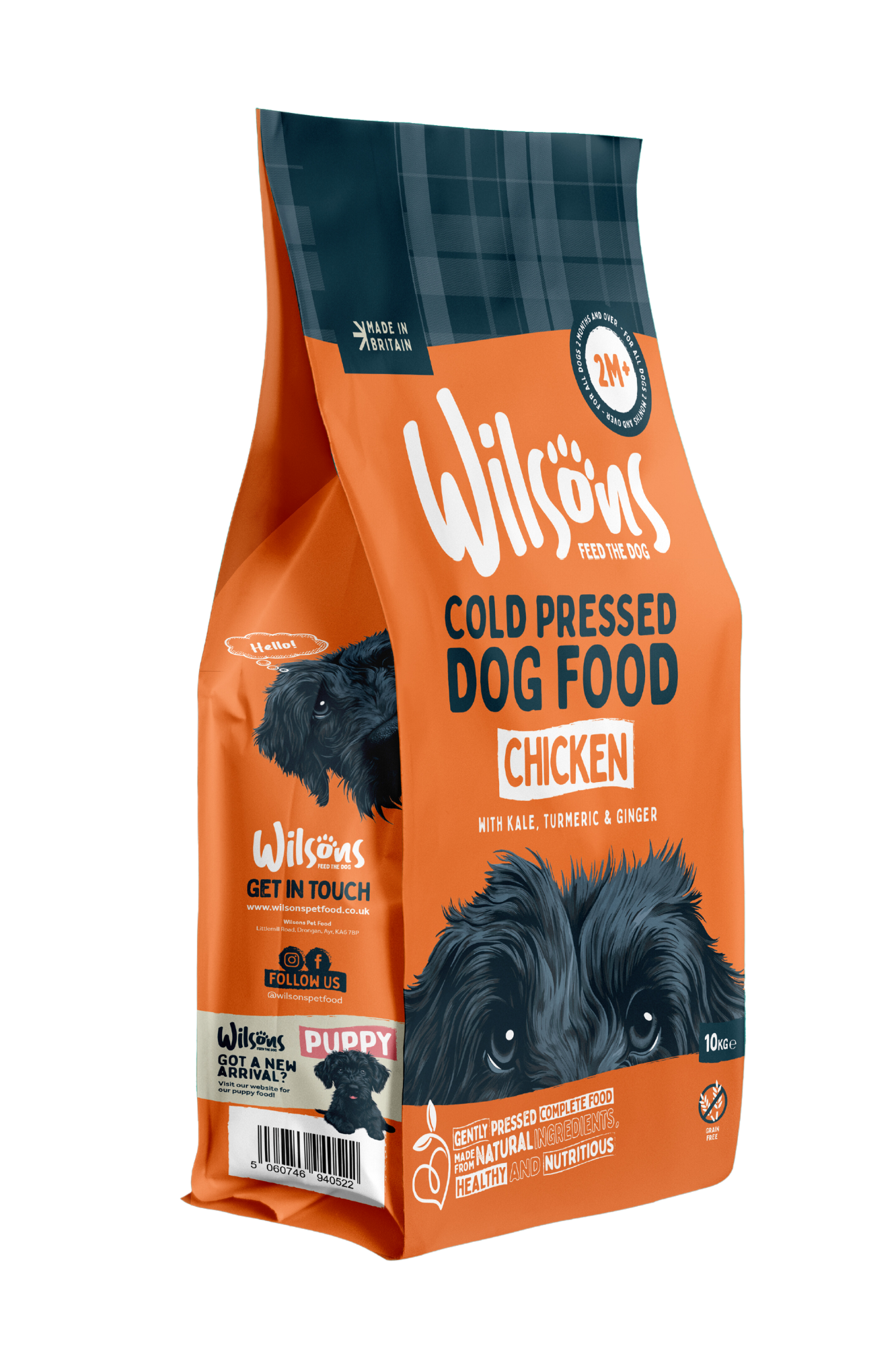 Wilson’s Cold Pressed Chicken Dog Food – Natural Dry Dog Food (2kg & 10kg)