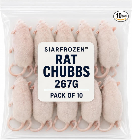 SiarFrozen™ Frozen Rat Chubbs 267g — 10 Pack