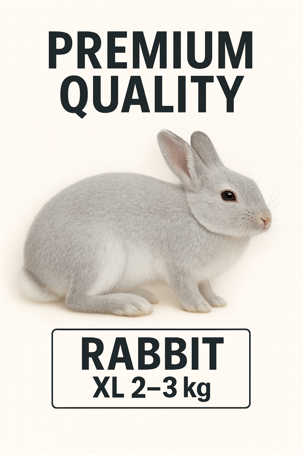 SiarFrozen XL Rabbit (2kg – 3kg) – Premium Large-Scale Frozen Feed