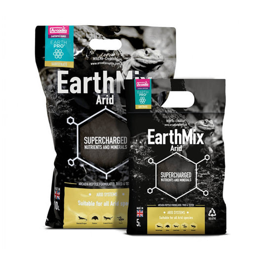 Arcadia EarthMix Arid Bioactive Reptile Substrate – Desert Vivarium Soil for Snakes & Lizards (5–10L)