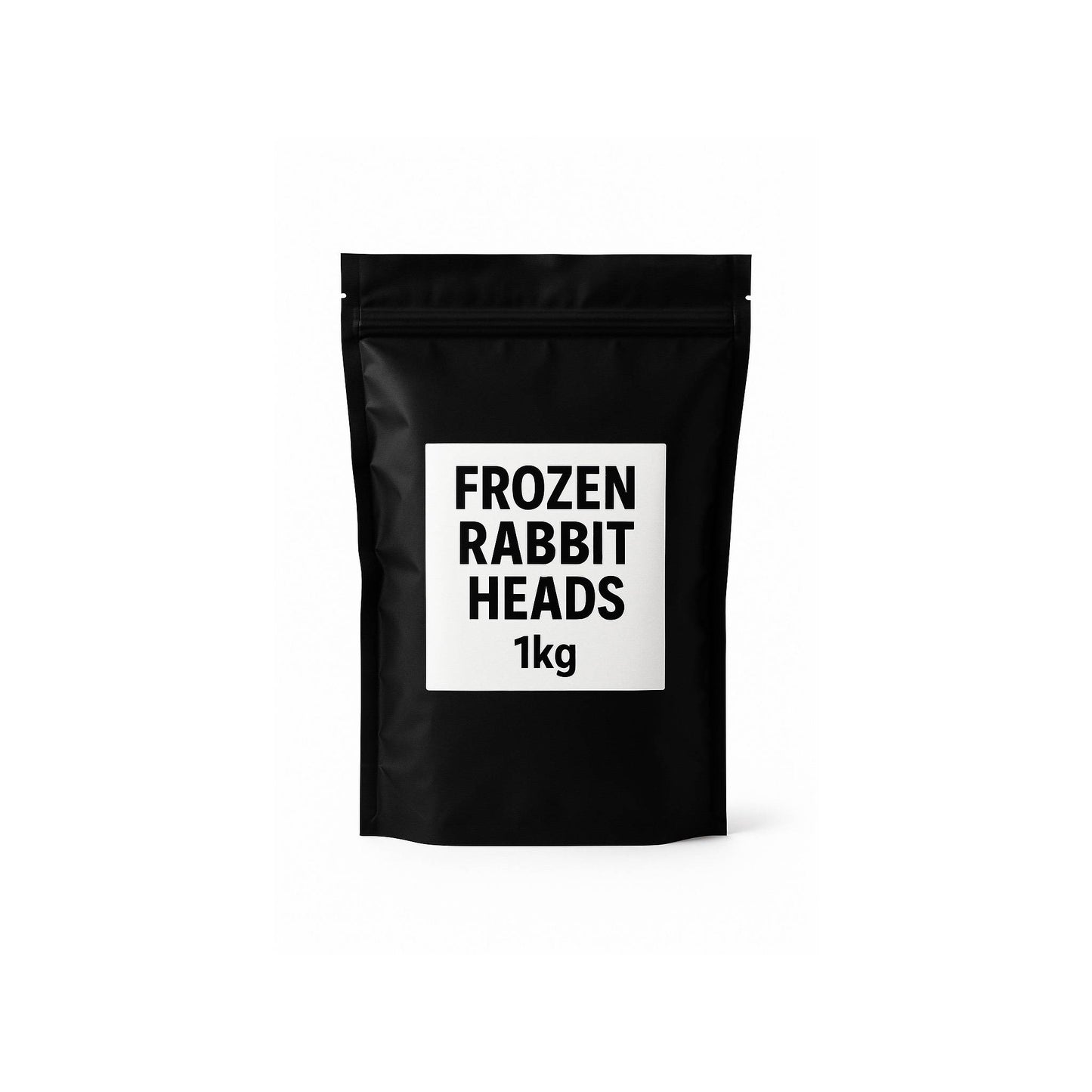 SiarFrozen Rabbit Heads 1kg pack — Whole frozen rabbit heads for raw dog feeding and dental health, showing clean, high-quality sourcing.