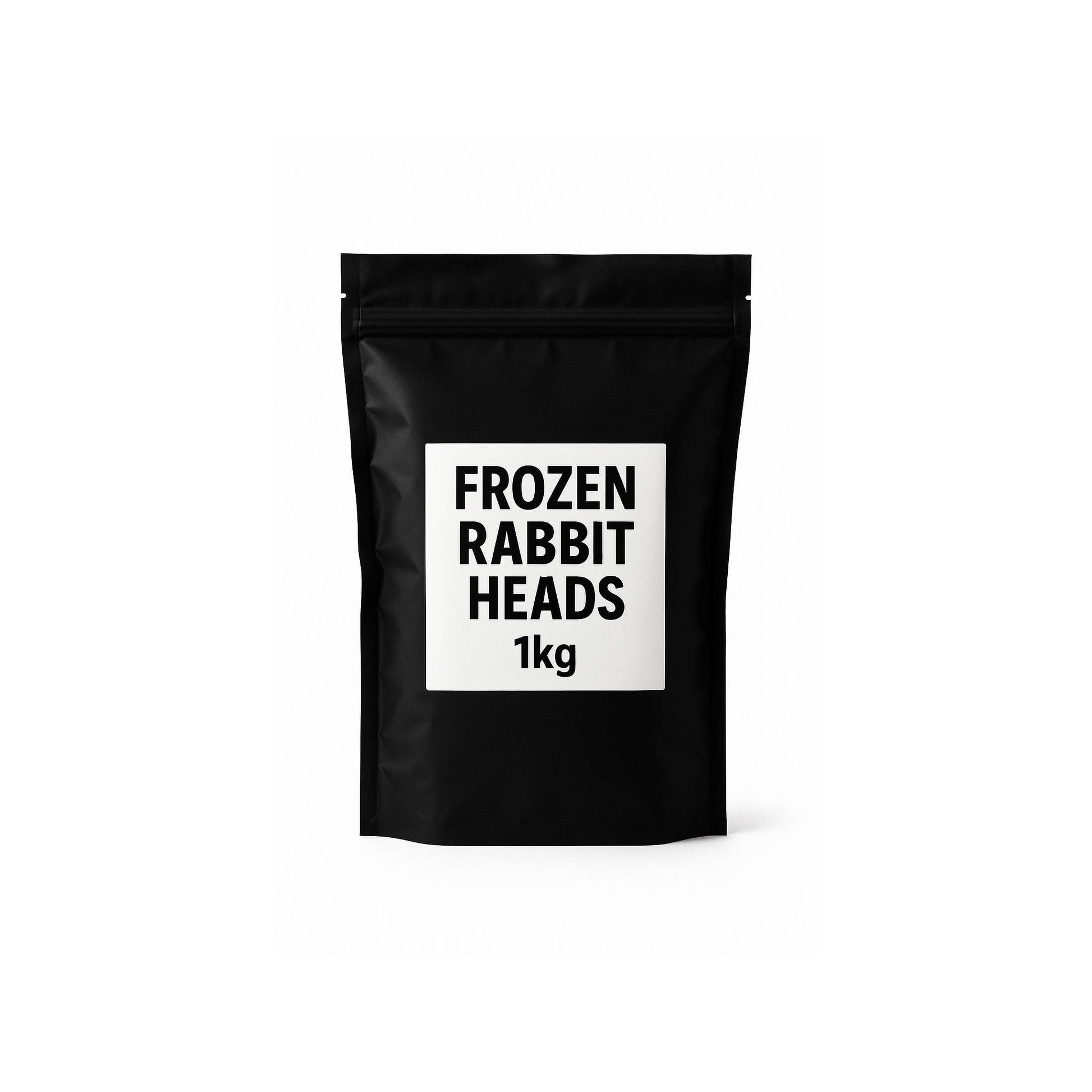 SiarFrozen Rabbit Heads 1kg pack — Whole frozen rabbit heads for raw dog feeding and dental health, showing clean, high-quality sourcing.