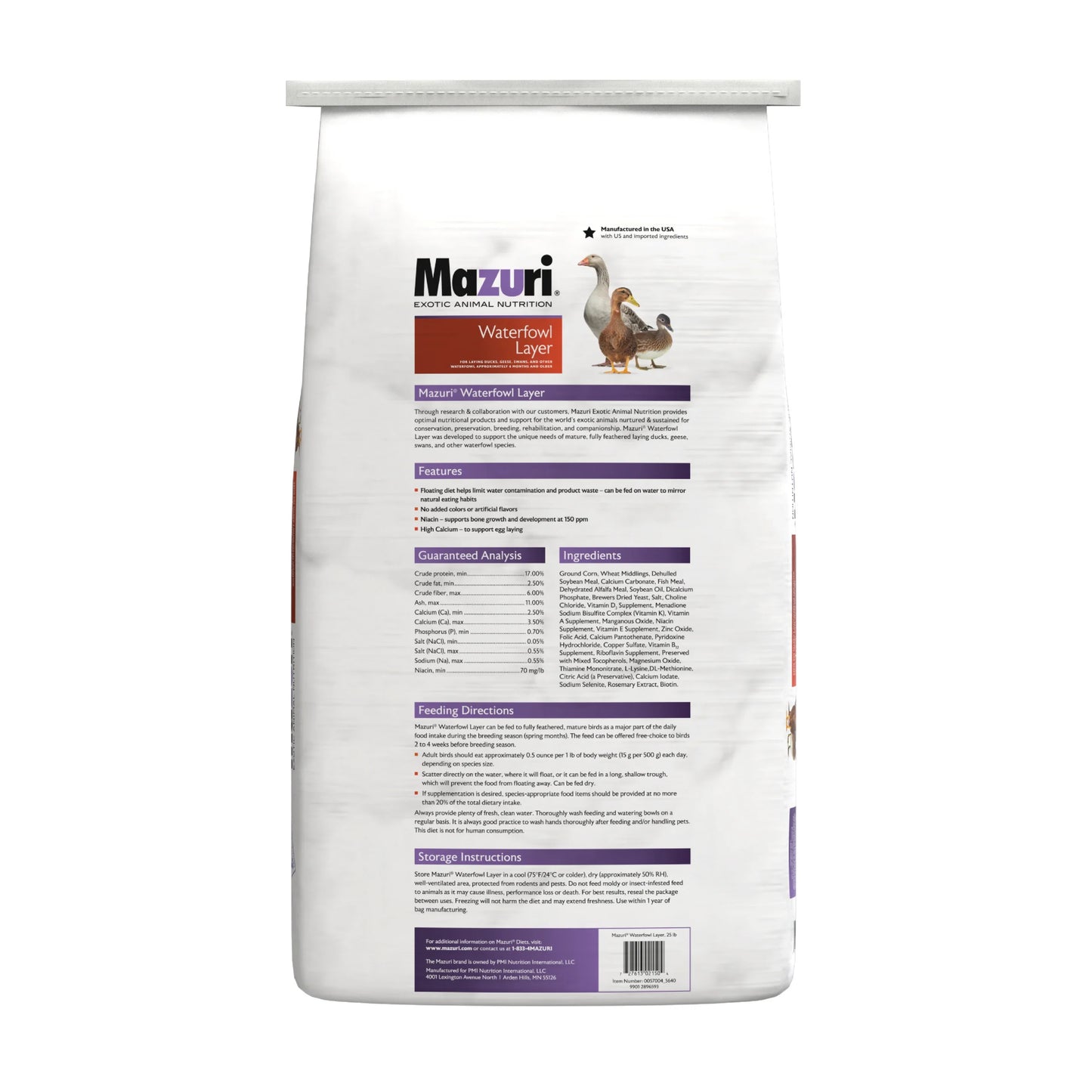 Mazuri Waterfowl Breeder 22.67kg